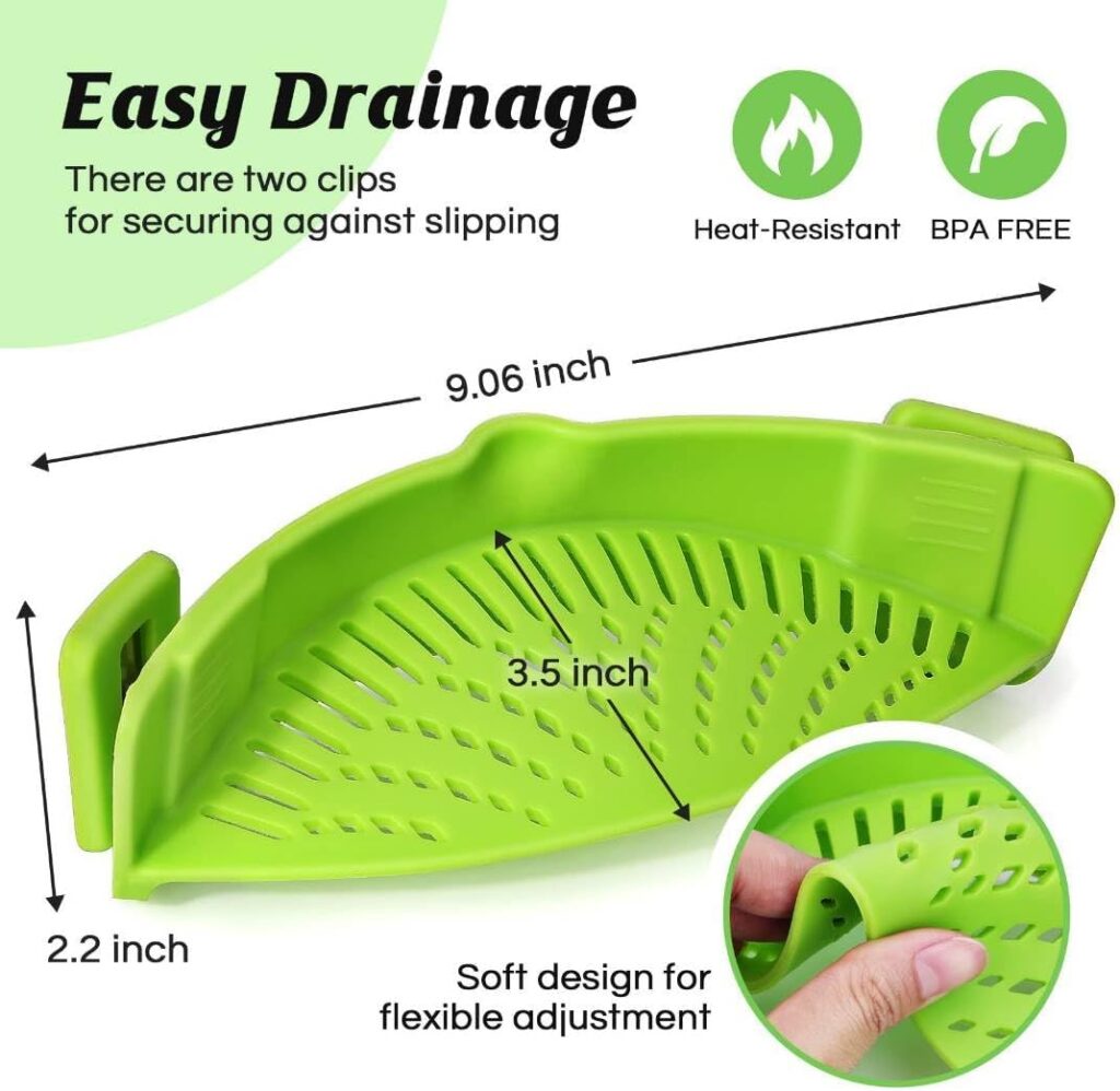 snap and strain pot strainer