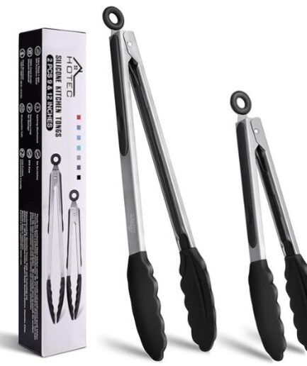 HOTEC Premium Stainless Steel Kitchen Tongs