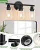 Zarbitta 3-Light Bathroom Vanity Fixture - Black Modern Design