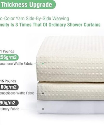 dynamene ivory fabric shower curtain