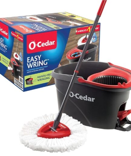 O-Cedar EasyWring Microfiber Spin Mop - Bucket Floor Cleaning System