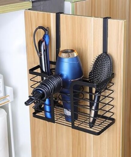 YIGII Hair Dryer Holder - Wall Mounted Organizer, Adjustable