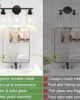 Zarbitta 3-Light Bathroom Vanity Fixture - Black Modern Design