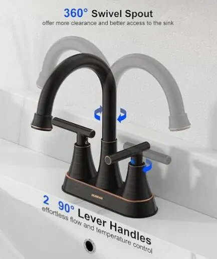 Hurran Oil Rubbed Bronze Bathroom Sink faucet