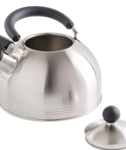 Mr. coffee Stainless Steel Whistling Tea Kettle, 1.5-Quart, Mirror Polish