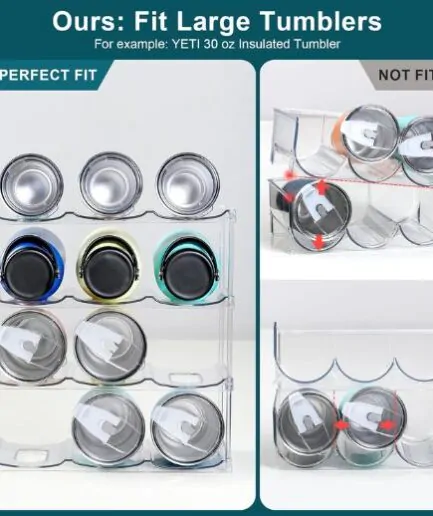 Stackable water bottle organizer